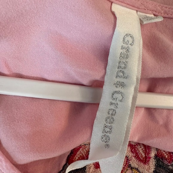 Womens Boho Embroidered Top Size L Artsy Folk Floral Whimsical Cottagecore Tunic - Picture 3 of 9